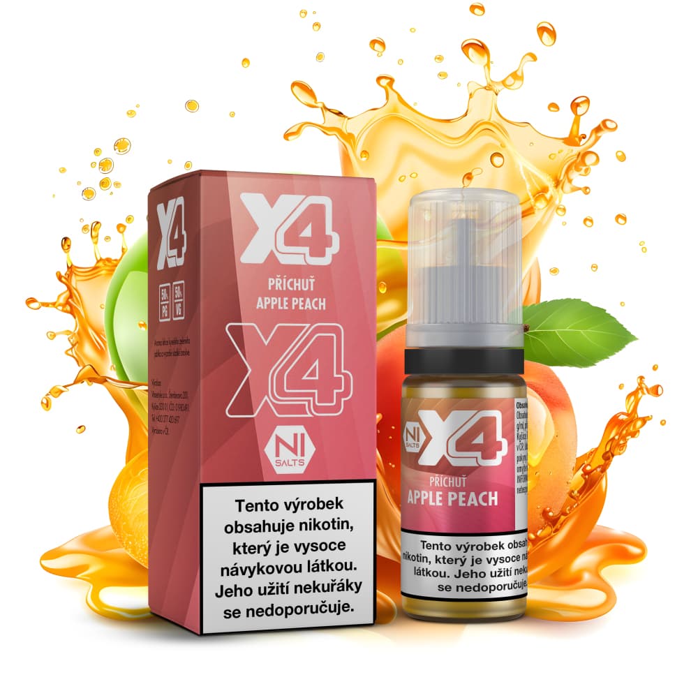 X4 Bar Juice — Apple Peach 10 mg/ml